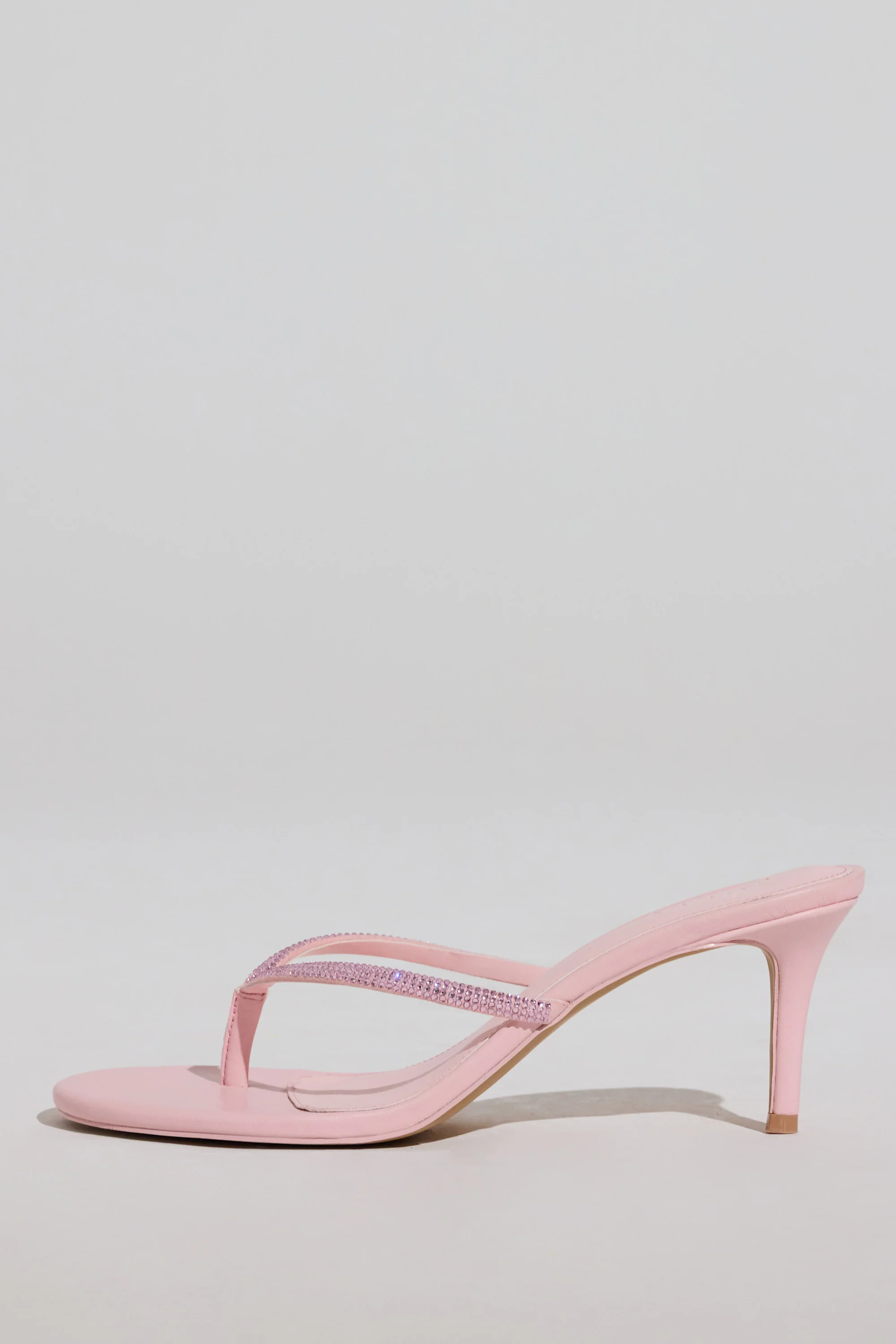 Heeled Sandal  in Blush Pink