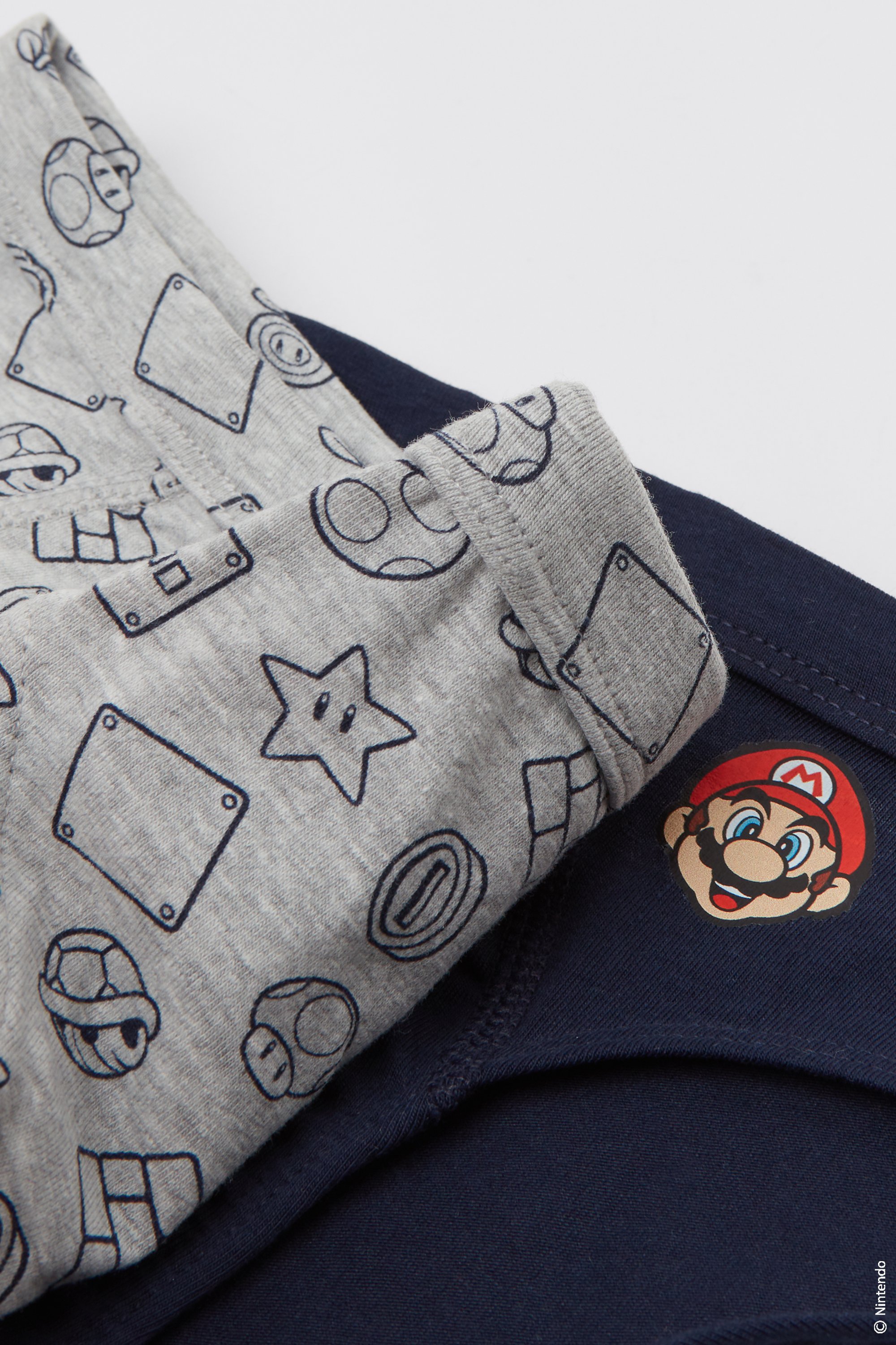 2 Pairs of Boys' Super Mario Print Cotton Briefs