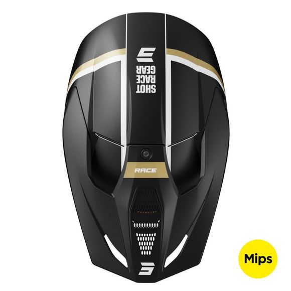 Casque cross Shot RACE - MYTHIC 2025 - Noir / JauneRef : SO2552