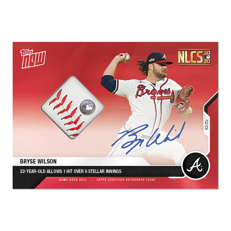 On-Card Auto-Relic # to 10 - Bryse Wilson - MLB TOPPS NOW® Card 417D