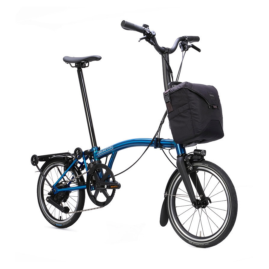 Brompton Electric P Line - 4 Speed - High Bar - Extended Seatpost - Rear Rack - 16