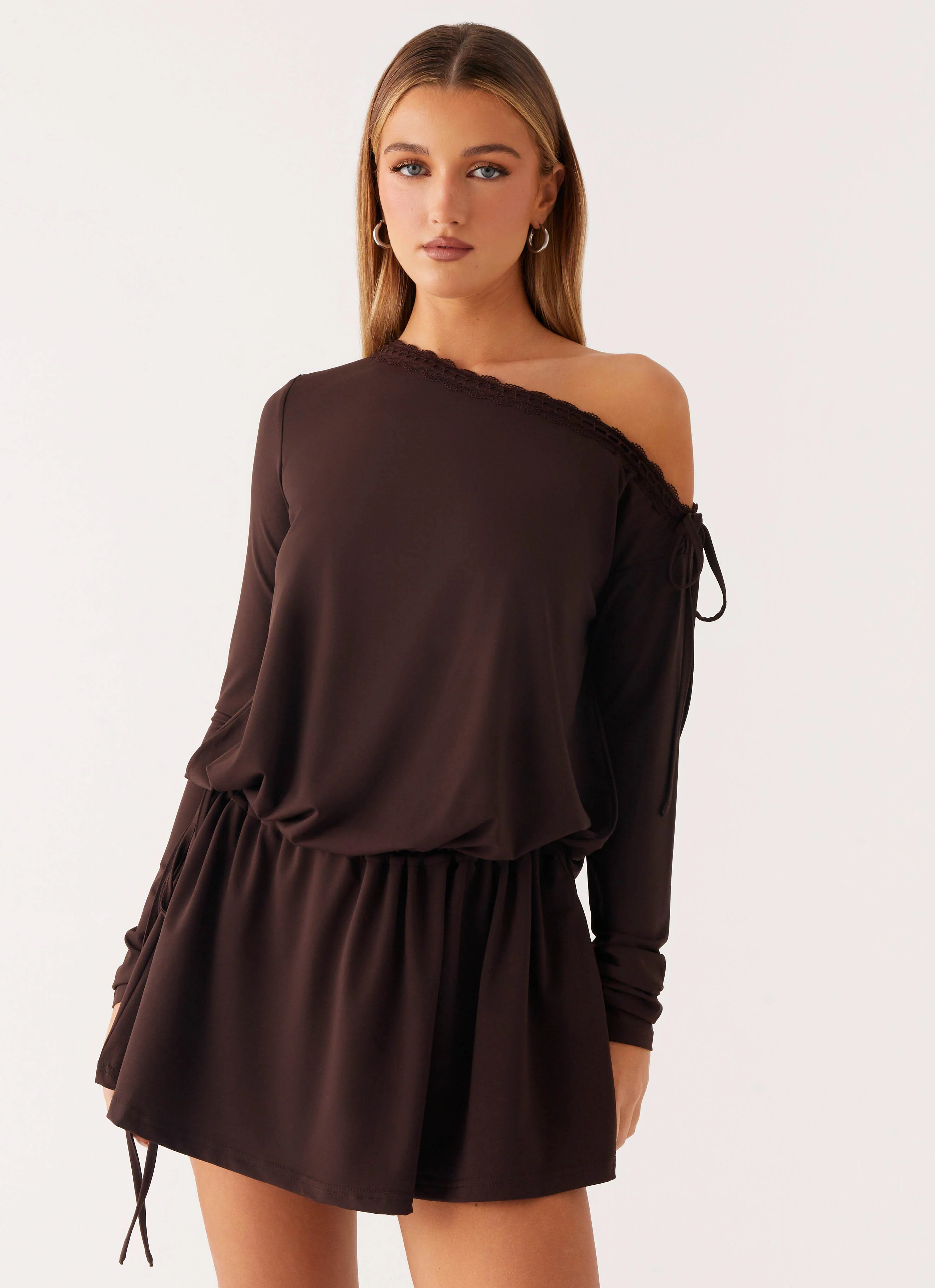 Zinnia Mini Dress - Chocolate