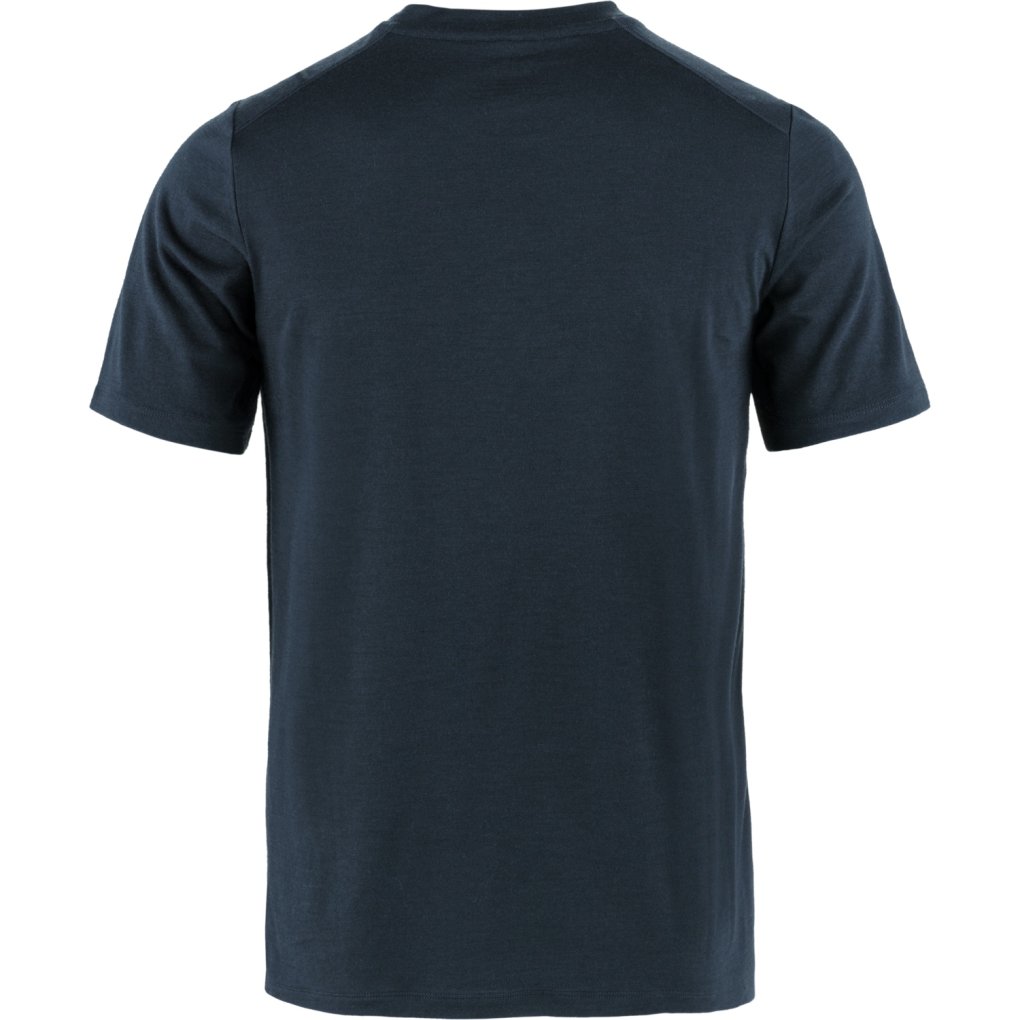 Fjällräven Abisko Wool Shortsleeve Shirt Men - dark navy