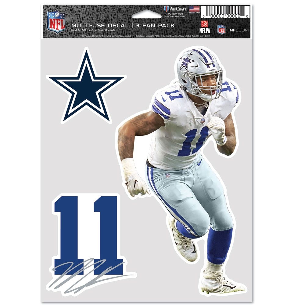 Micah Parsons #11 Dallas Cowboys Player NFL Decals Set (3 Pcs.)
