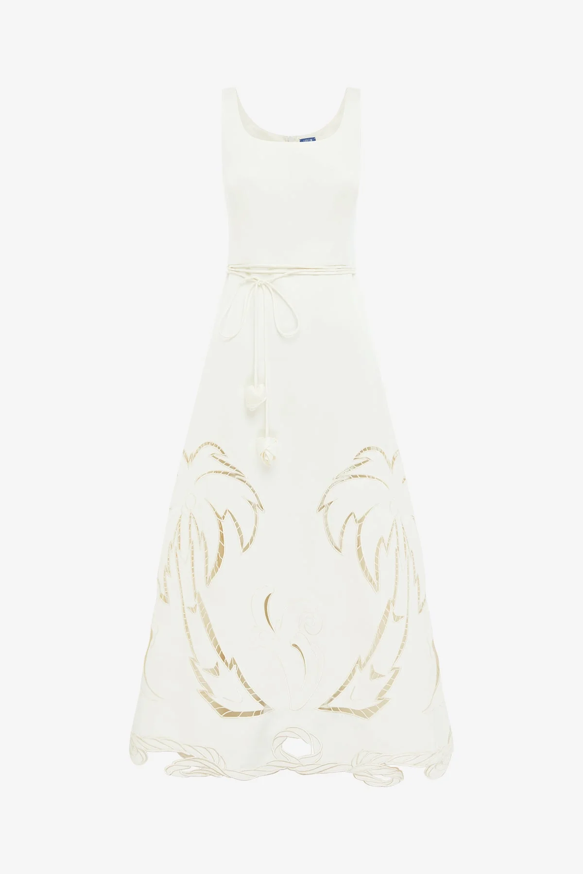 Serafina Palm Maxi Dress - Vanilla