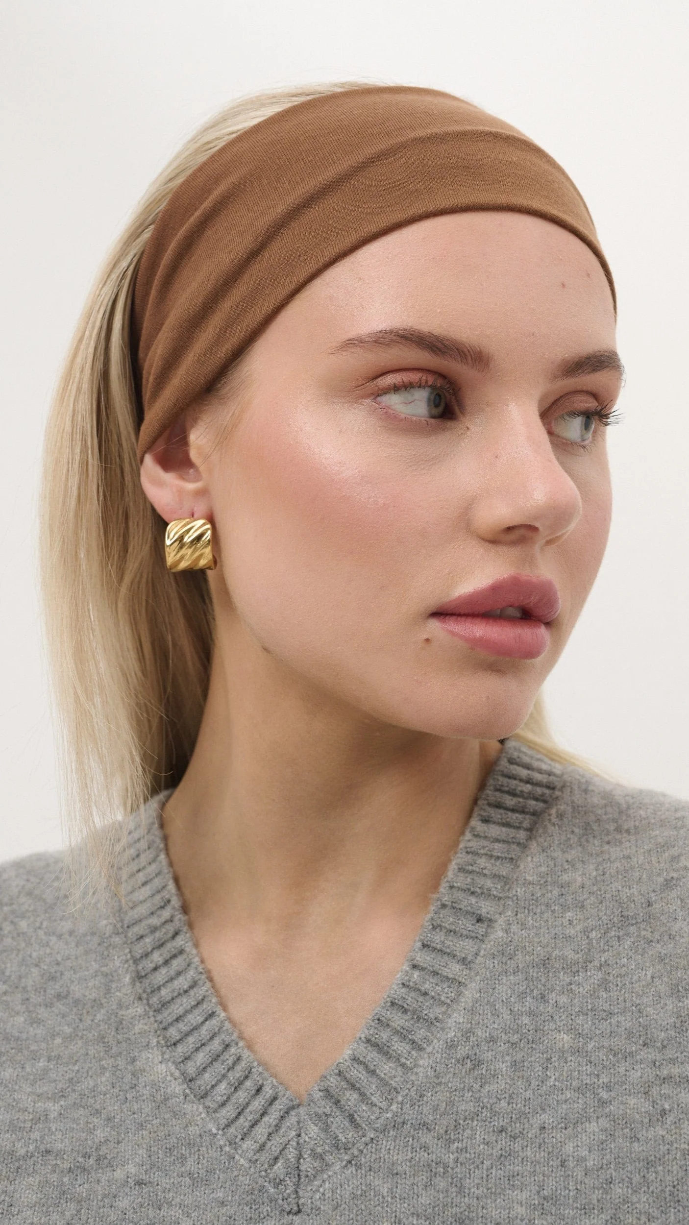 Vera Textured 18K Gold Plated Earrings - Gold