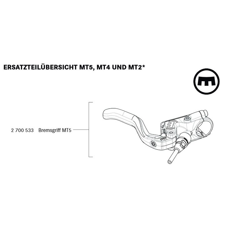 Magura 2-Finger Aluminum Brake Lever for MT5 Disc Brakes from MY2015 - 2700533 - black