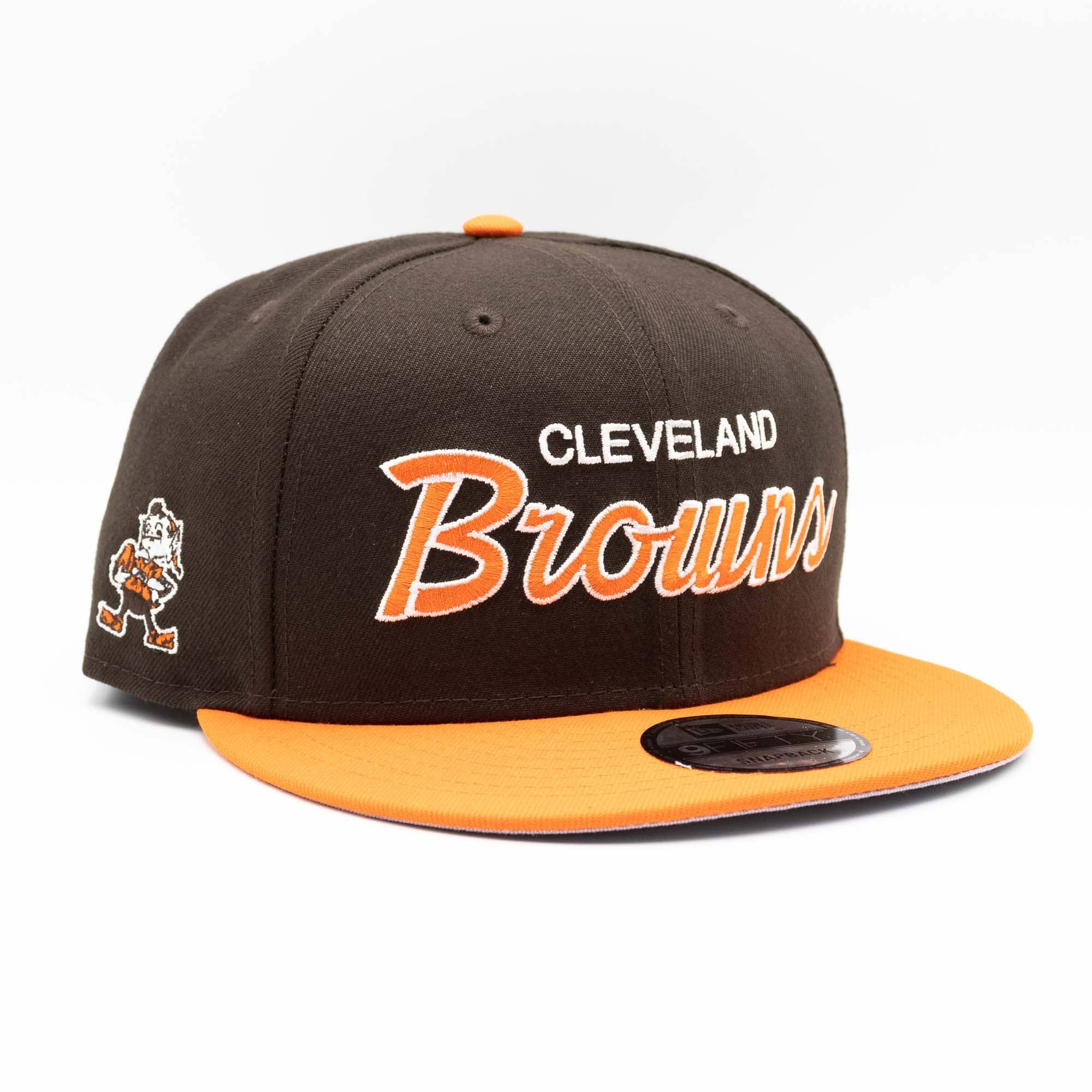 Cleveland Browns 2-Tone Throwback Script New Era 9FIFTY NFL Snapback Cap