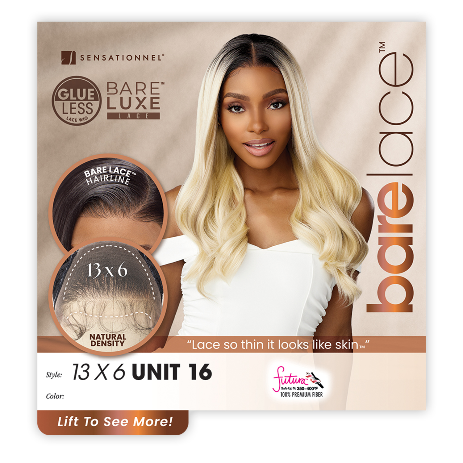 Sensationnel Lace Front Wig BareLace Glueless 13X6 Unit 16