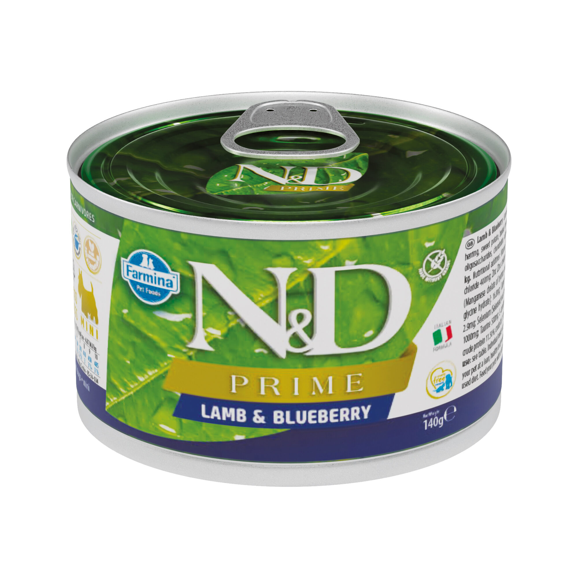 Farmina N&D Prime Adult Mini - Lamb and Blueberry - 6 x 140 g