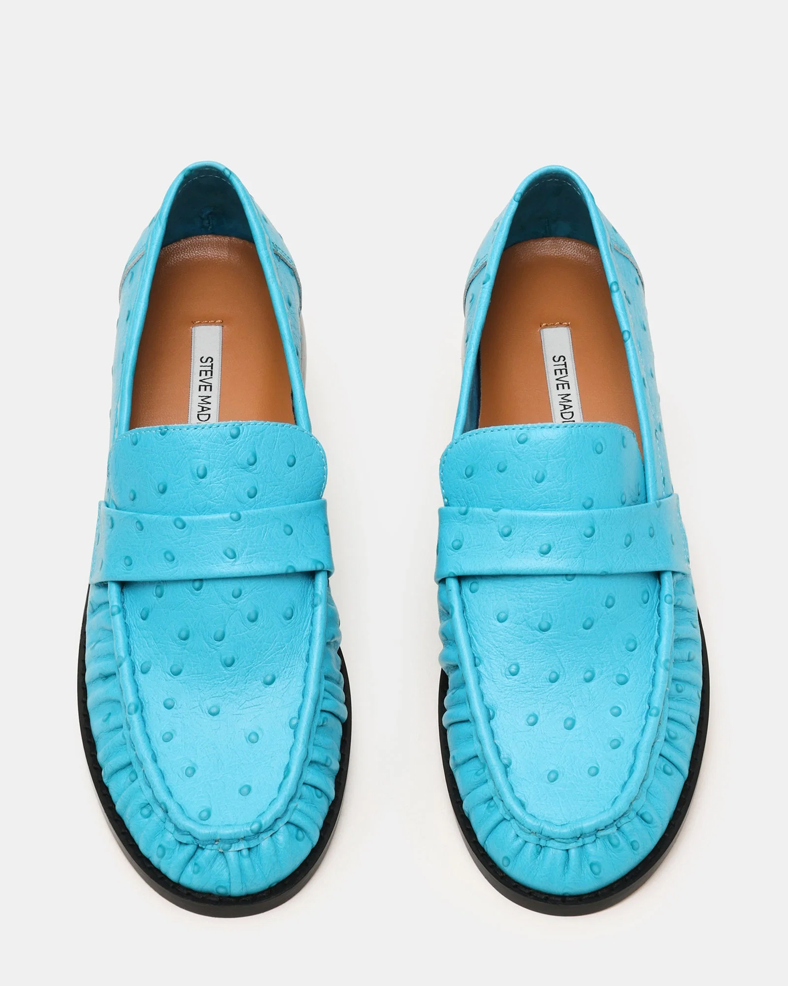 Ronie Ostrich Turquoise Leather