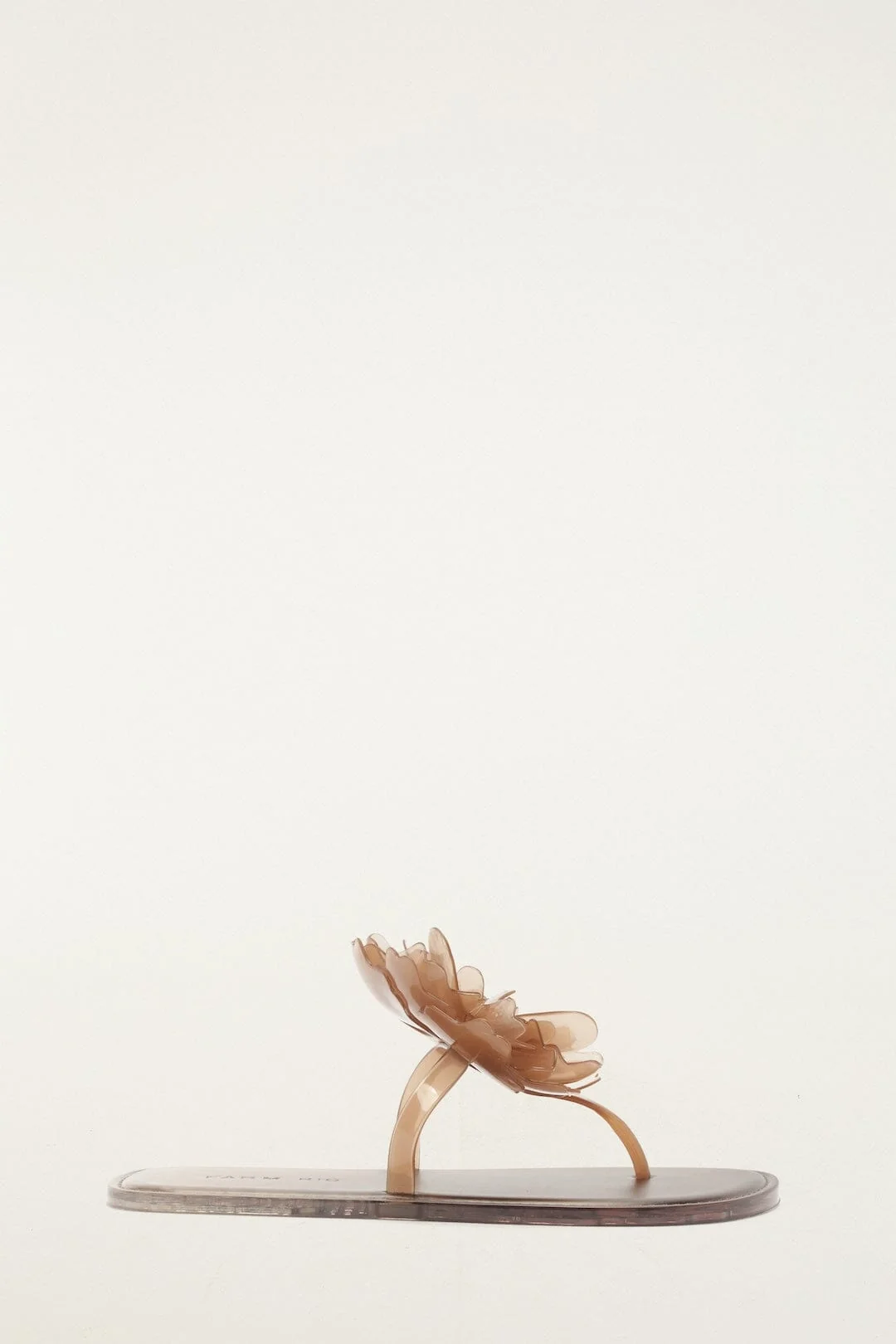 Caramel Jelly Flower Flat Sandal