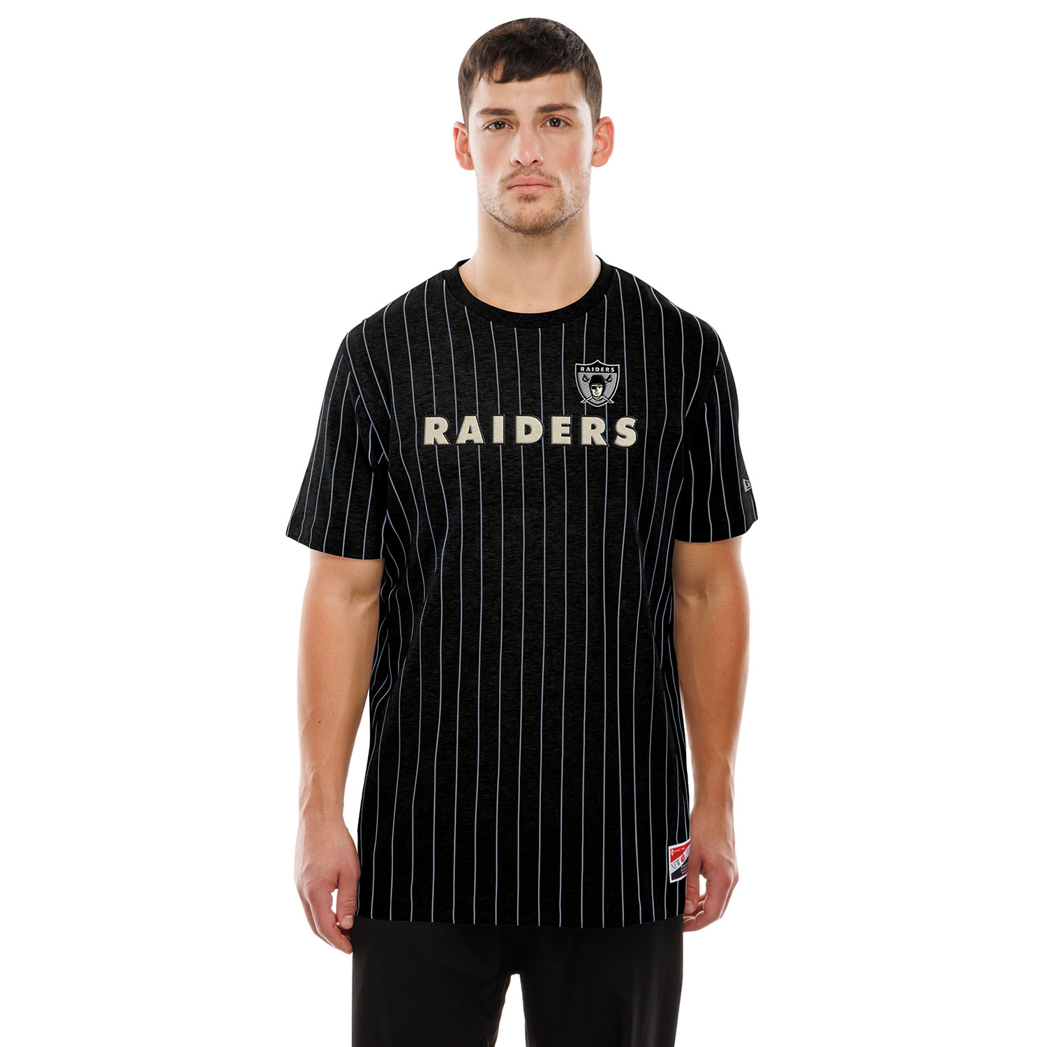Las Vegas Raiders Retro Stripe NFL T-Shirt Black