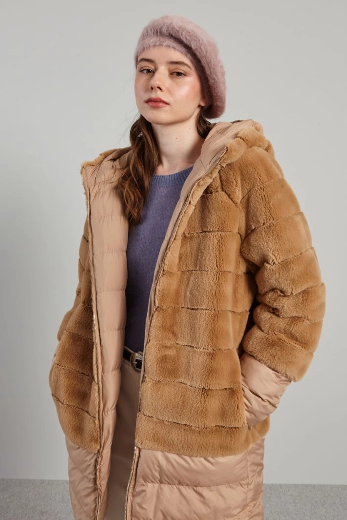 Angora beret - POWDER PINK