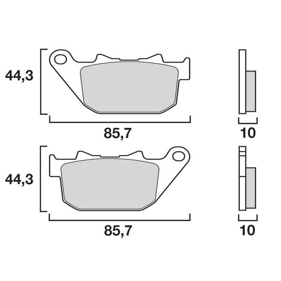 Brembo Sinter Metal Sintered Rear Brake PadsRef: 07HD14SP