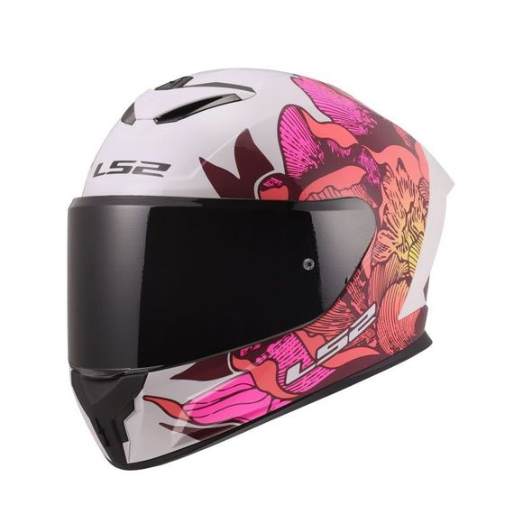 Full face helmet LS2 FF820 - RAPID III - POPPIES II - White / PinkRef: LS1272