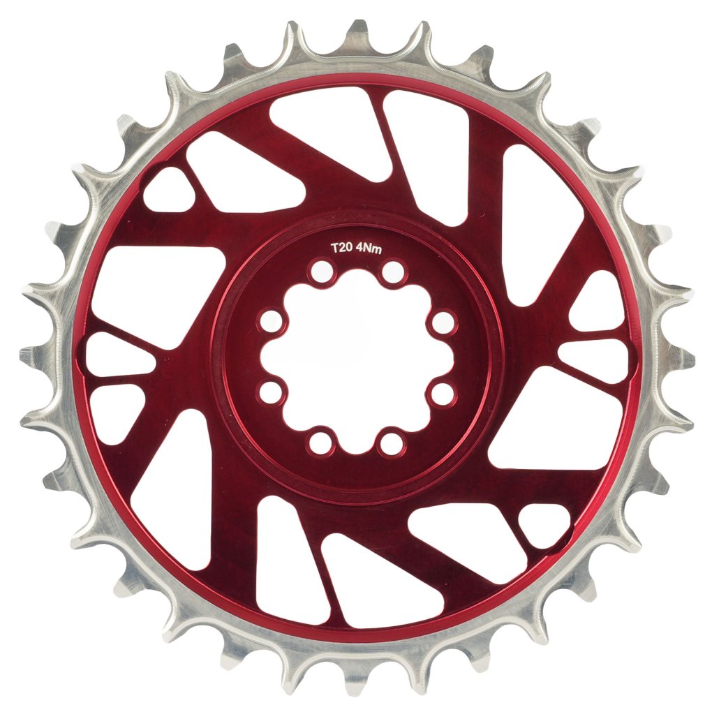 Burgtec Thick Thin Chainring - Direct Mount (SRAM 8-Bolt) | Offset 3mm | round - race red