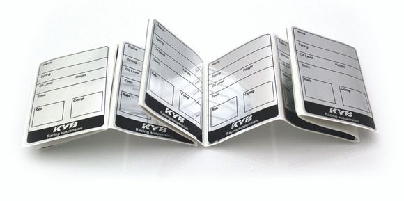 Kayaba stickers Kyb maintenance labels by 10 universalRef: Ky00194A / 1052234