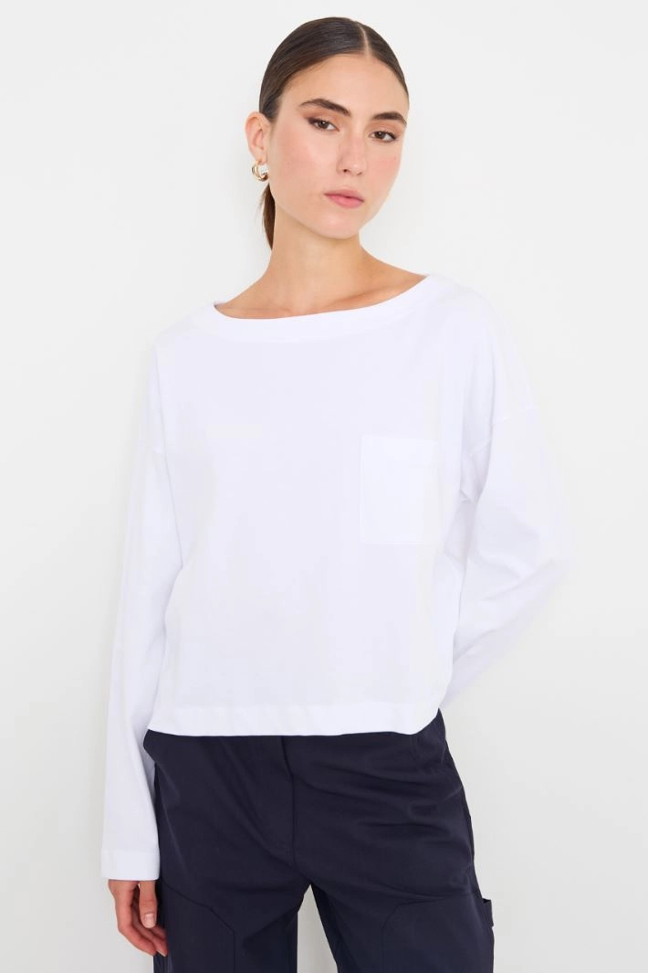 Oversized cotton T-shirt - WHITE