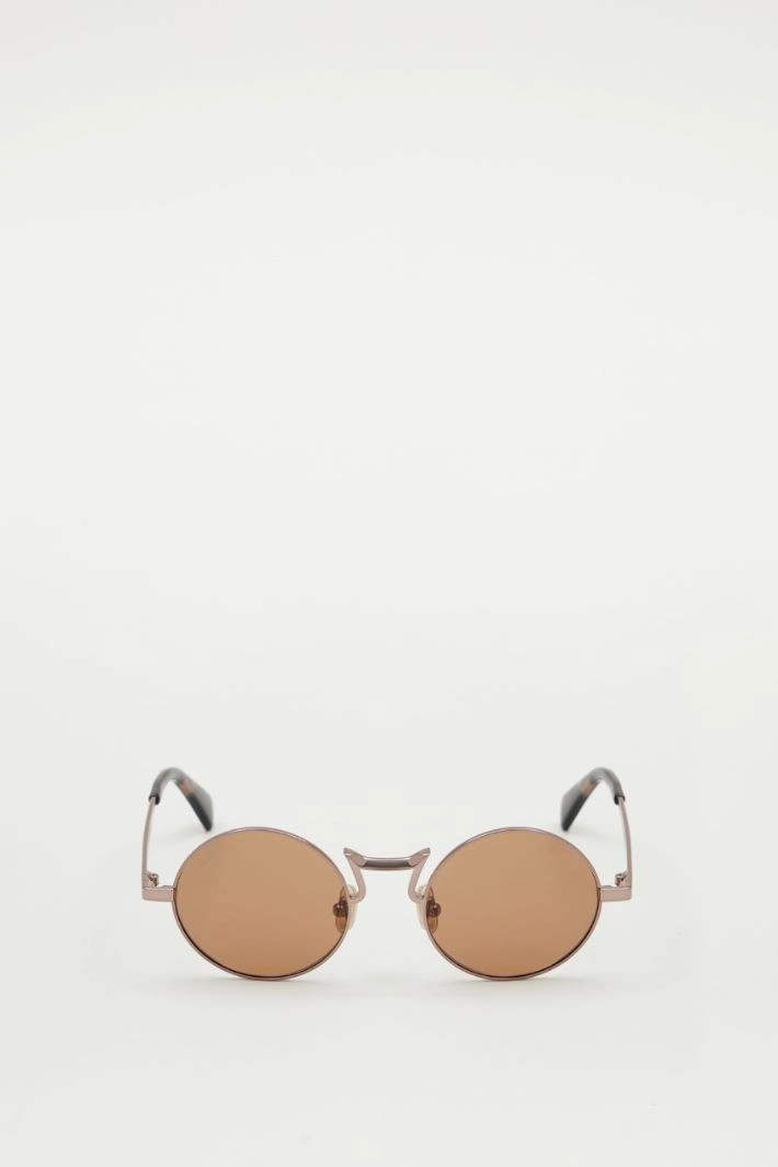 Round metal sunglasses - TERRACOTTA