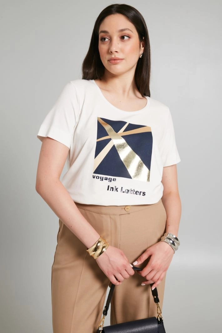 Stretch viscose T-shirt - WHITE