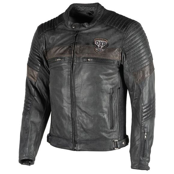 DXR CHUCK Motorcycle Jacket - Black / BrownRef: DXR0276