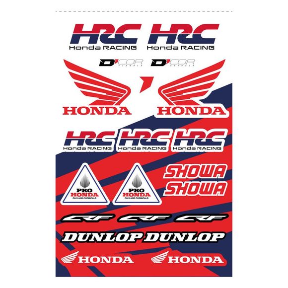 D'cor Honda HRC Sticker Sheet - RedRef: DCO0002 / 40-10-116
