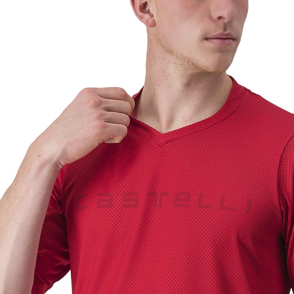 Castelli Trail Tech Tee 2 Men - dark red 611