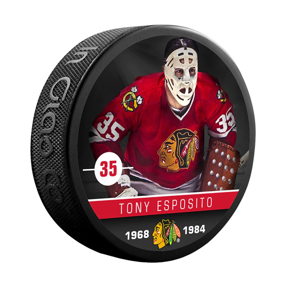 Tony Esposito Chicago Blackhawks Alumni NHL Puck