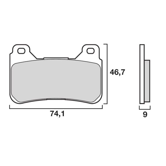 Plaquettes de freins Brembo Sinter Métal Fritté avantRef : 07HO50SA