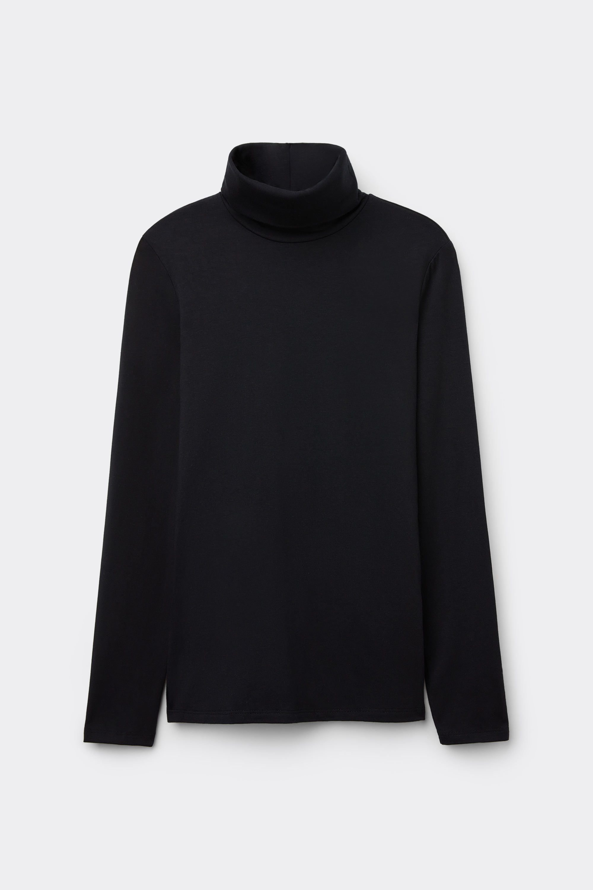Cotton and Thermal Modal Polo Neck Top
