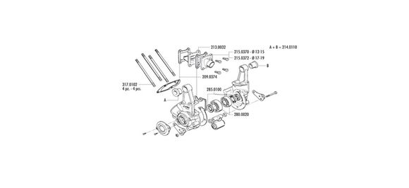 Polini Crankshaft Engine Case with Complete SupportRef: Pol00141A / 1125918
