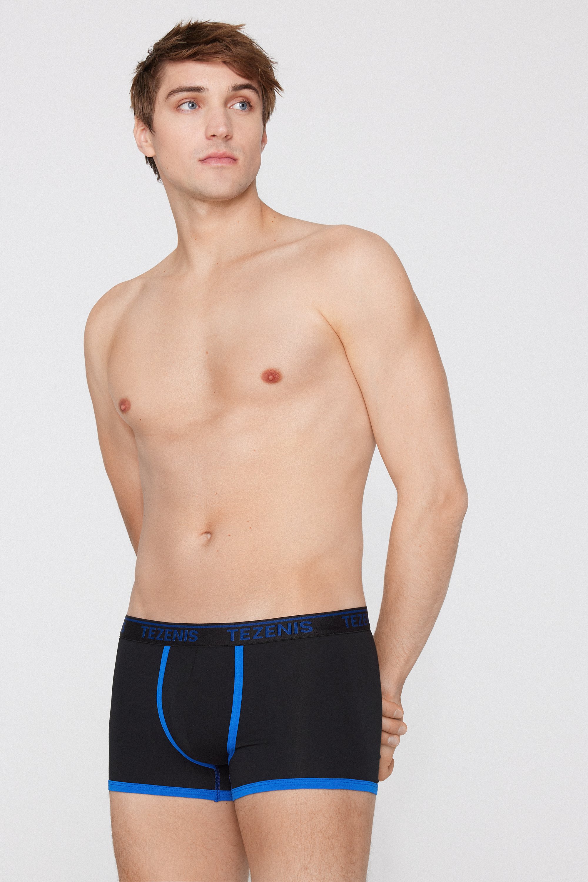 Organic Cotton Boxers with Contrasting Trim and Logo