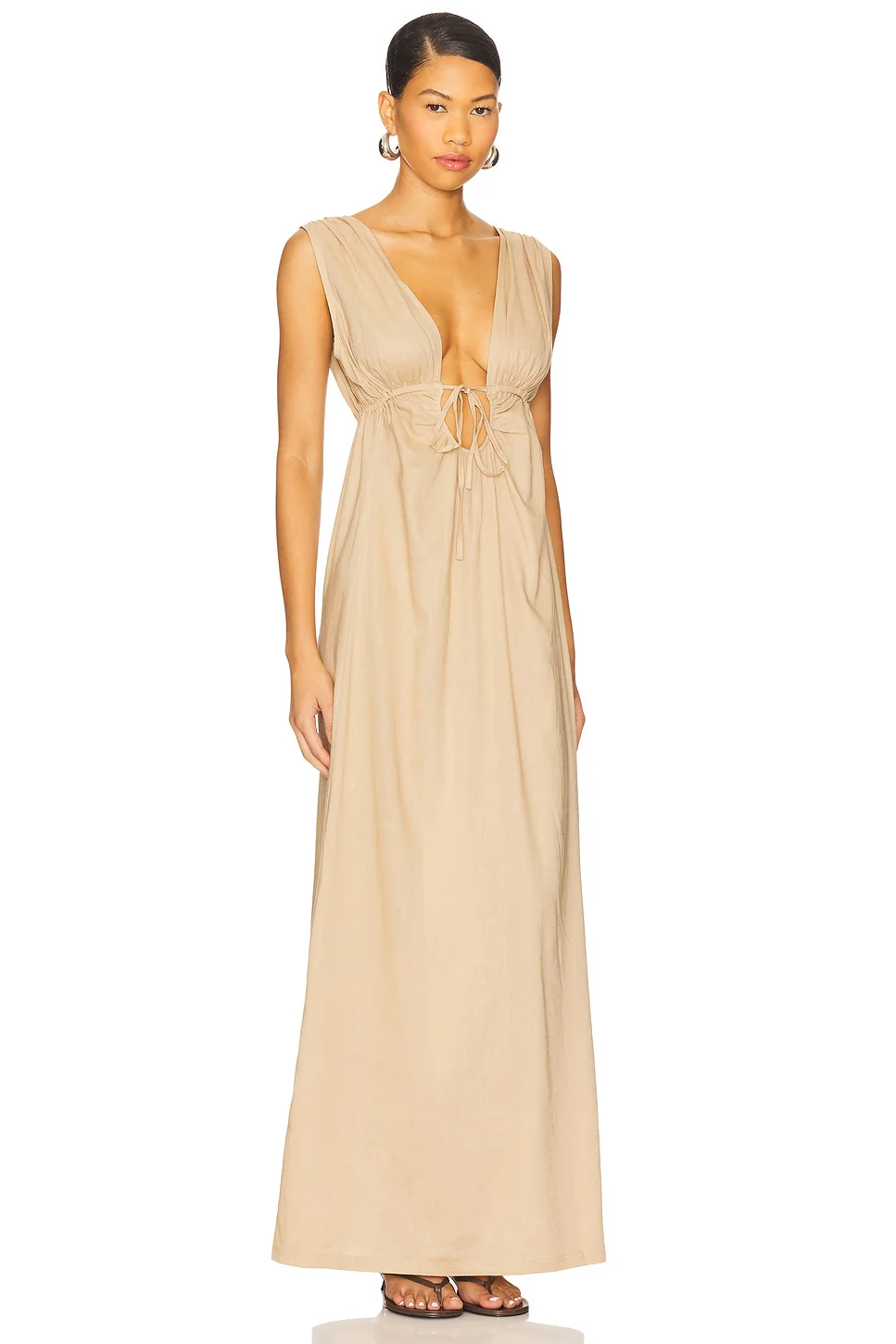 Calli Ruched Front Tie Dress