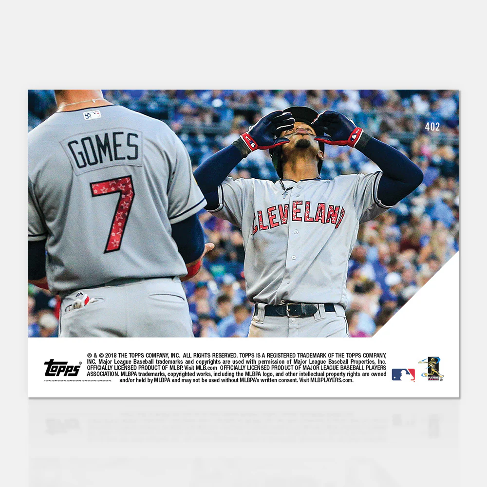 Francisco Lindor - 07/02/2018 TOPPS NOW® Card 402 - Print Run: 348