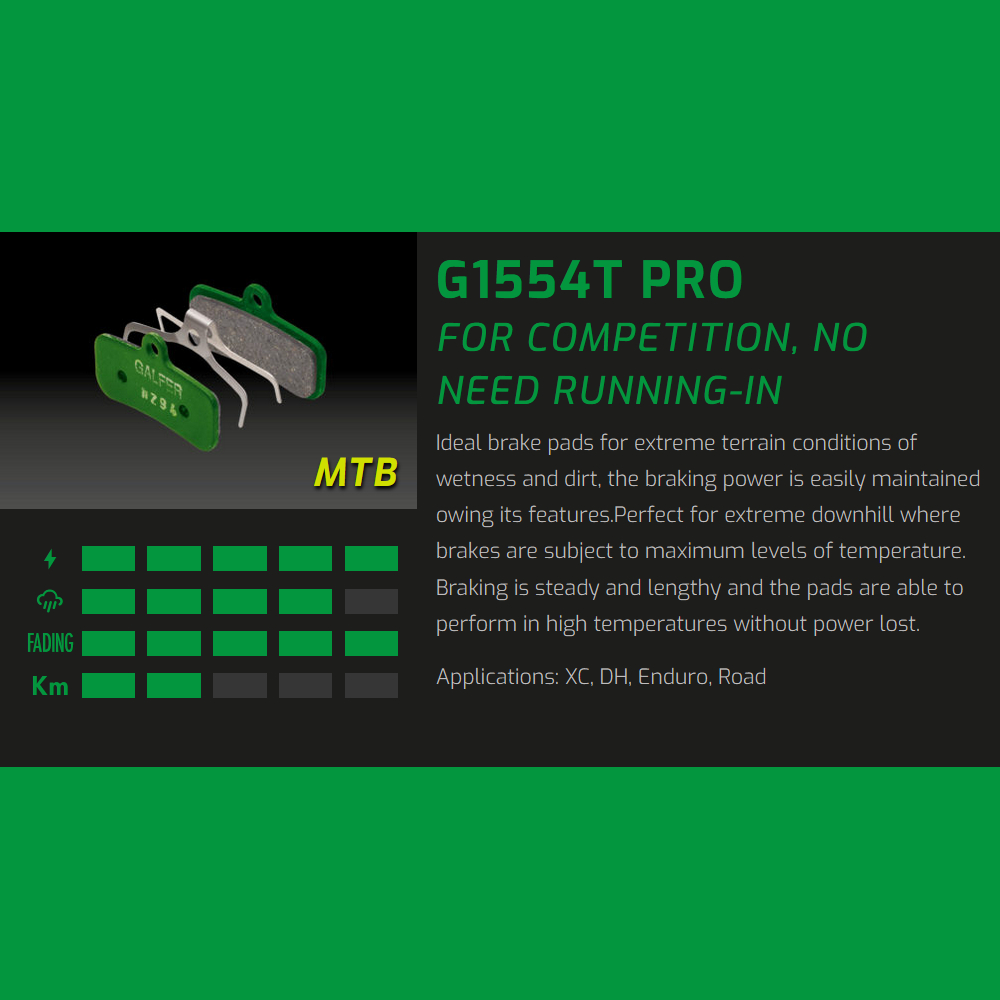 Galfer Disc Brake Pads - G1554T | Pro - FD575 | SRAM Maven