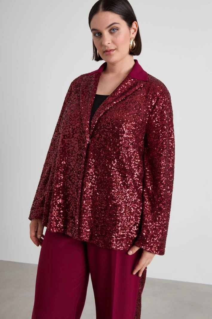 Blazer with microsequins - BORDEAUX