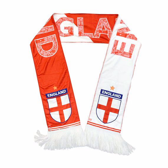 England National Team Supporter Scarf Football Soccer World Cup Football Scarf for Sporting Events Fans