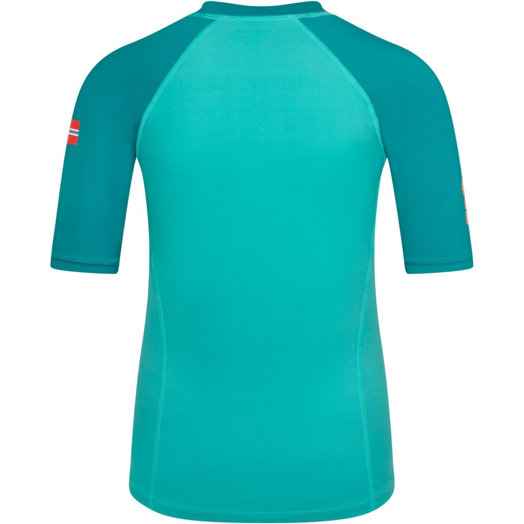 Trollkids Kvalvika T-Shirt Kids - Sea Green/Lagoon Green