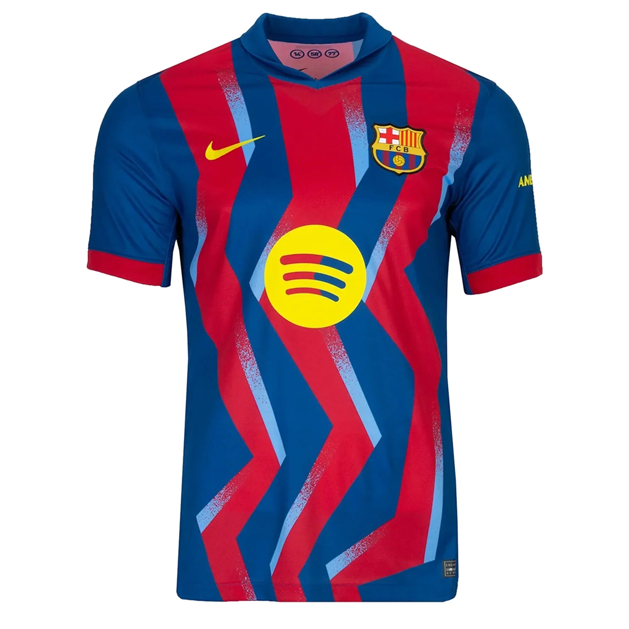 Men's FC Barcelona 4th Jersey 25/26 (Blue/Red/Yellow)