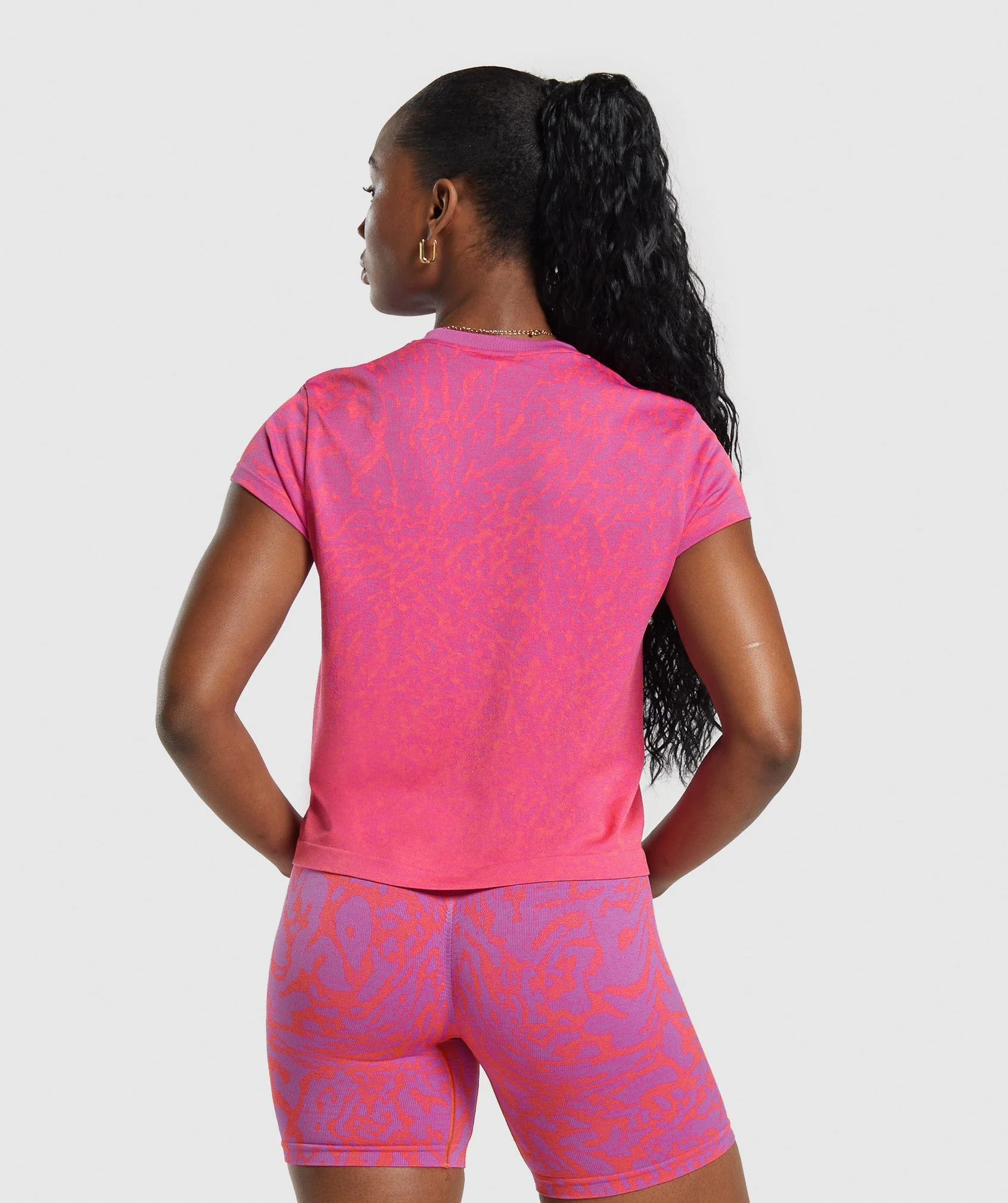 Adapt Safari Seamless  Faded T-Shirt Shelly Pink/Fly Coral