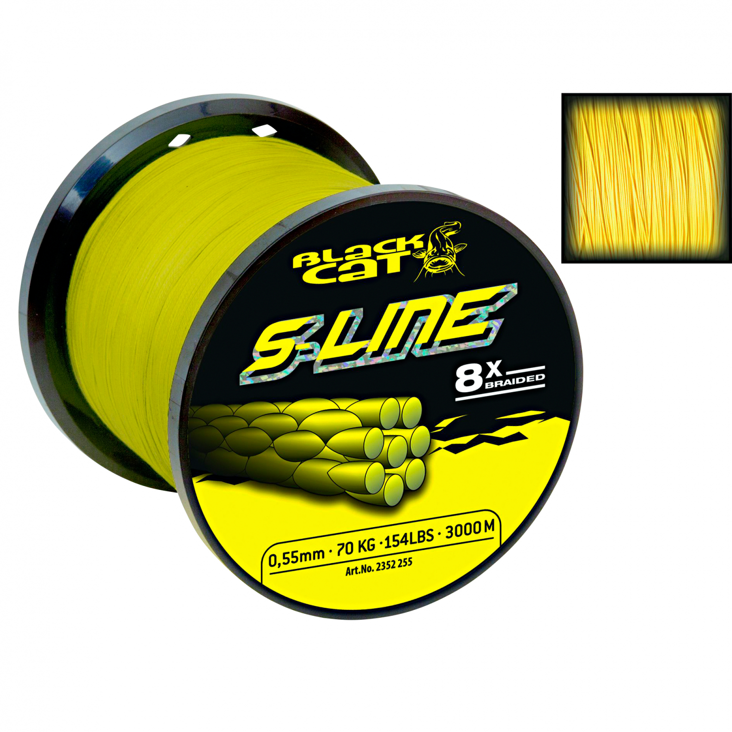 Black Cat Fishing line Cat S-Line yellow (3000 m)