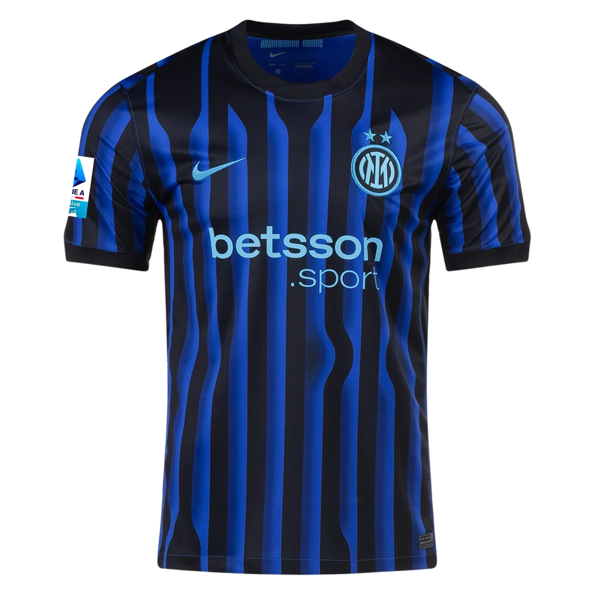 Inter Milan Home Jersey w/ Serie A Patch 25/26 (Lyon Blue/Black/Chlorine Blue)