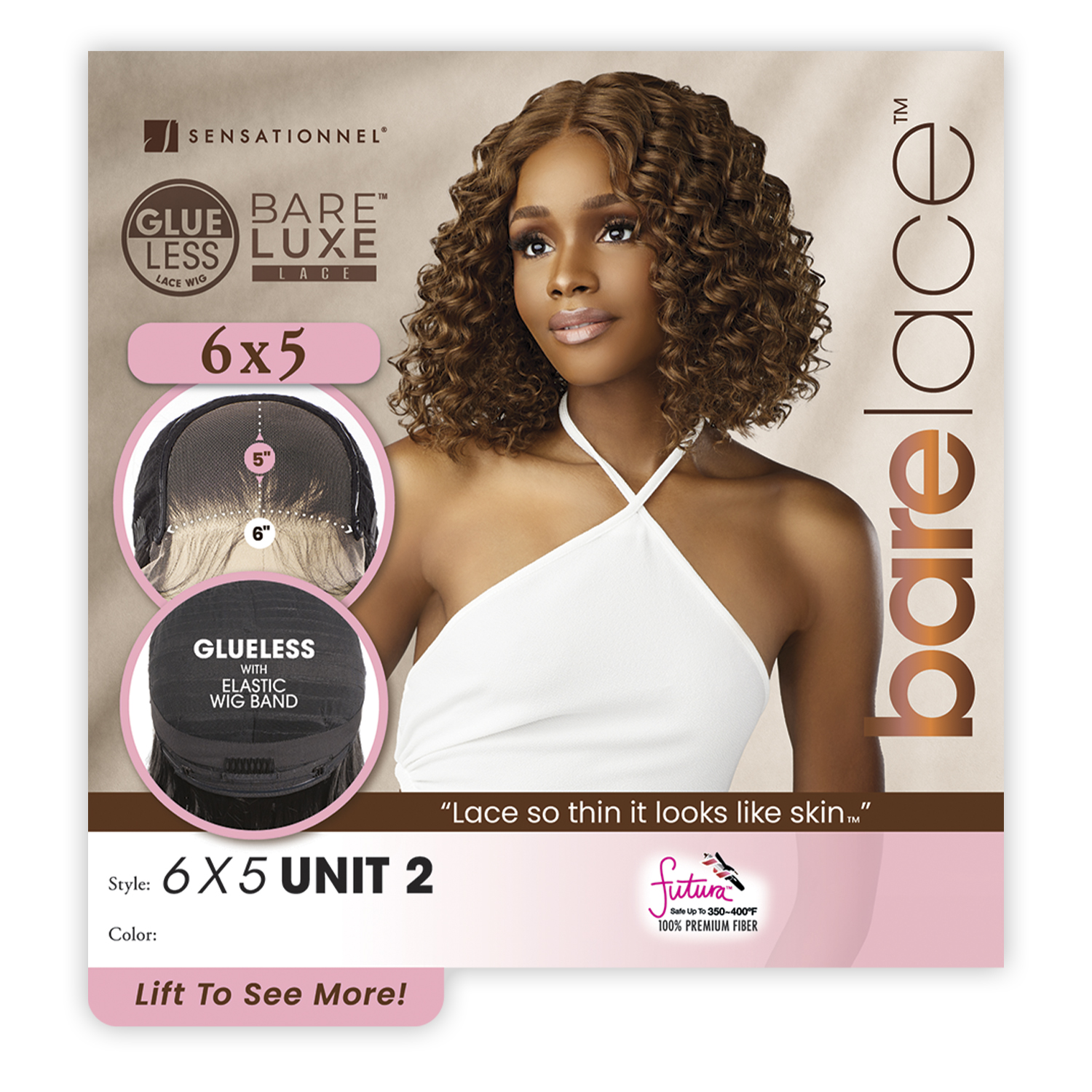 Sensationnel HD Lace Front Wig BareLace Glueless 6X5 Closure Wig Unit 2