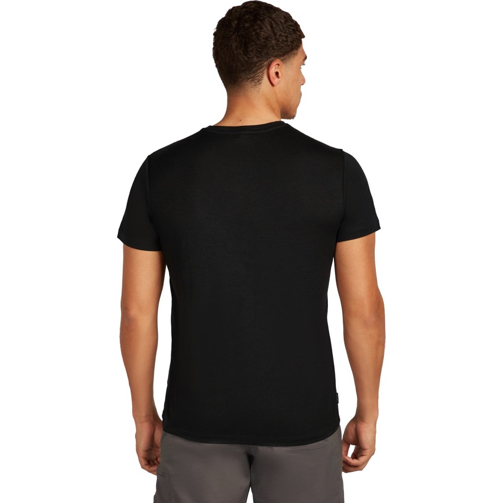 Icebreaker Merino 150 Tech Lite T-Shirt Skiing Yeti Men - Black