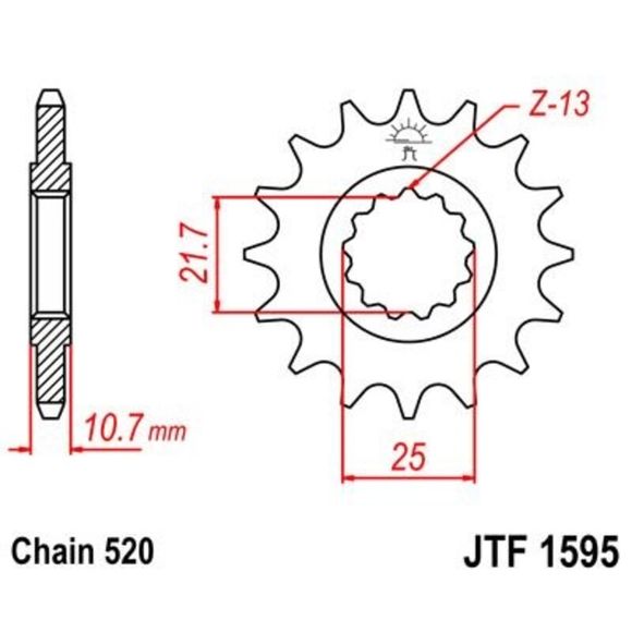 JT. anti-noise steel 1595 - 520Ref: Jtc01715A / 1022188