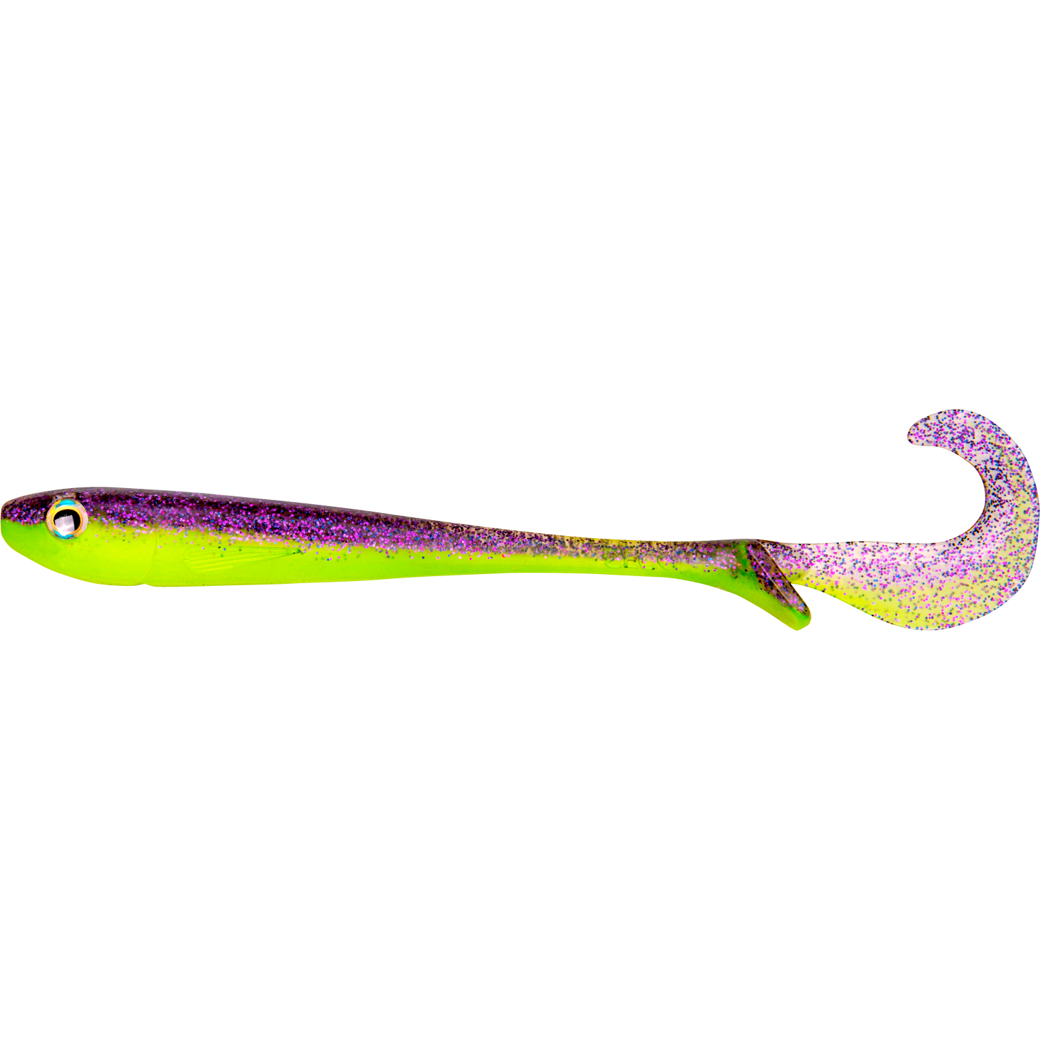 Zeck Baby Butcher Rubber Bait (Purple Chartreuse)