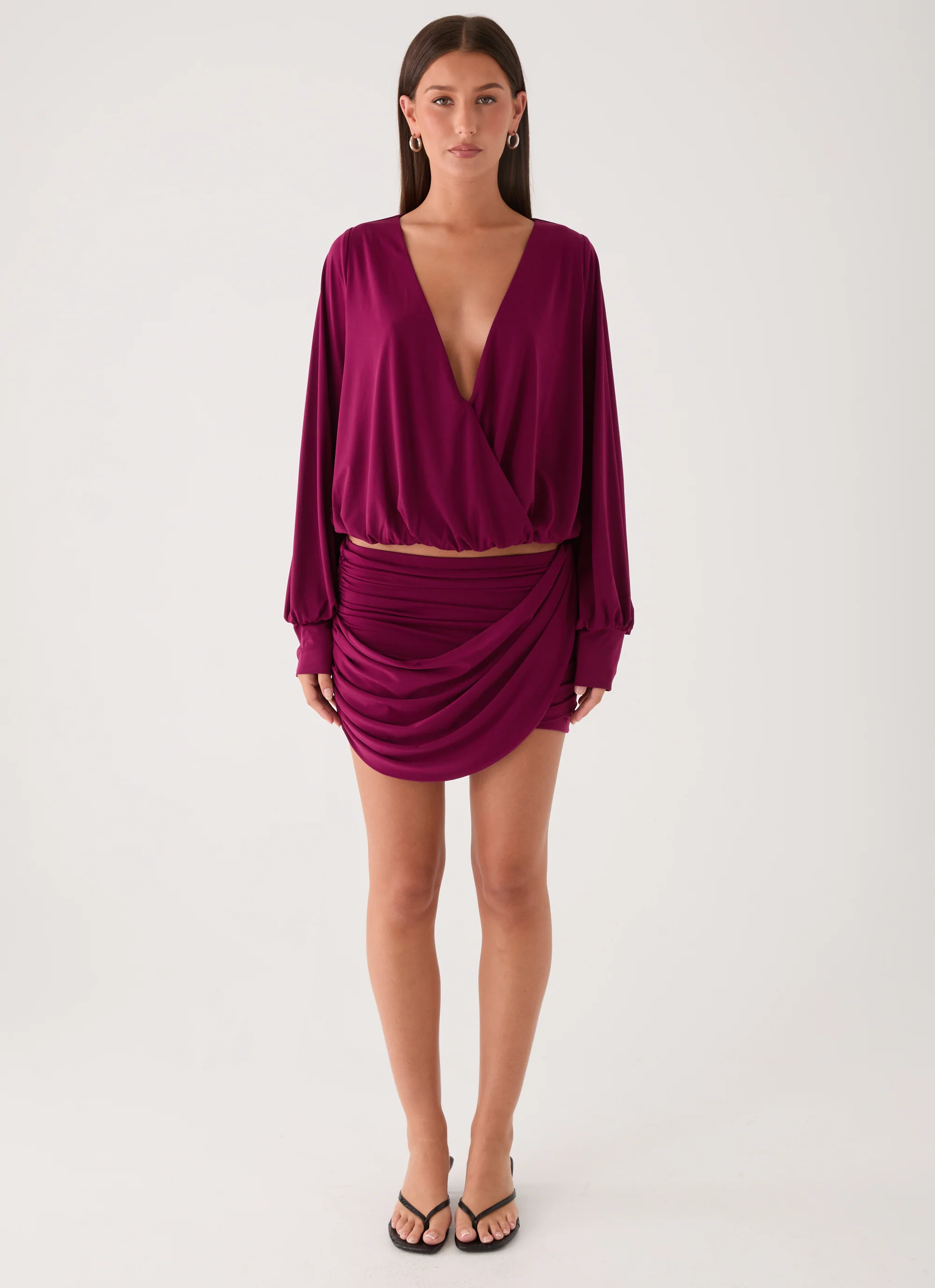 Ettah Long Sleeve Top - Plum