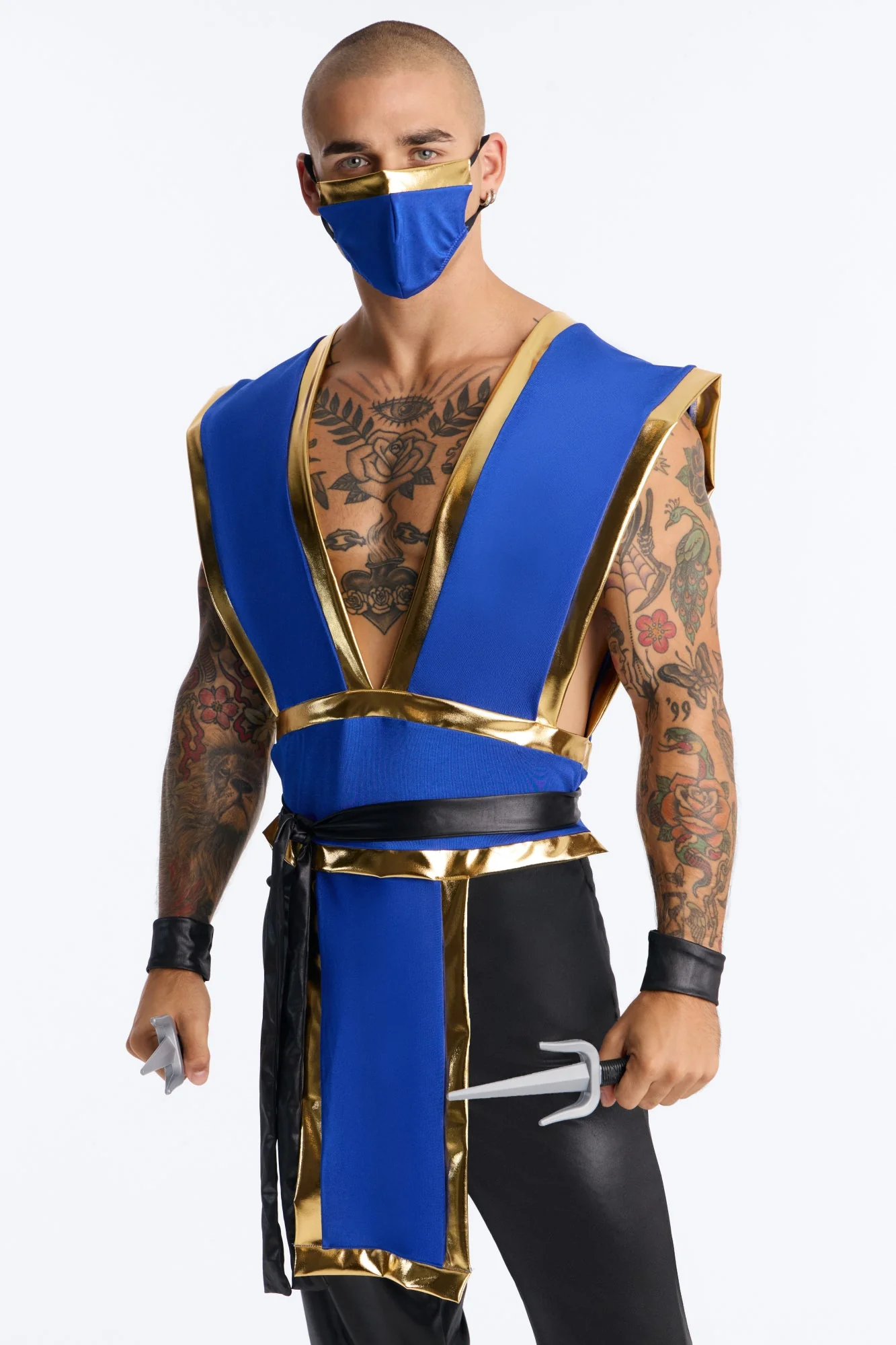 Silent Blade 7 Piece Costume Set - Blue/combo