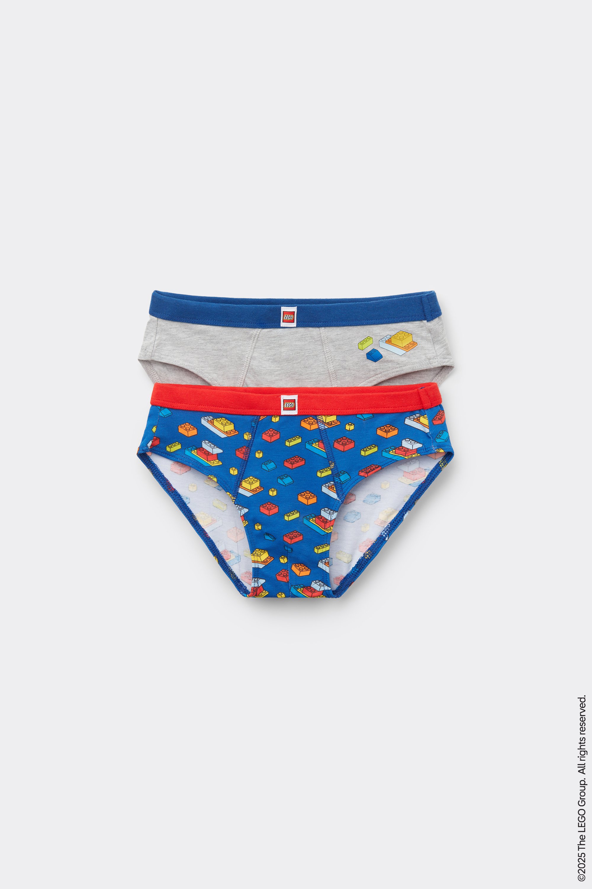 2 Pairs of Boys' Lego Print Cotton Briefs